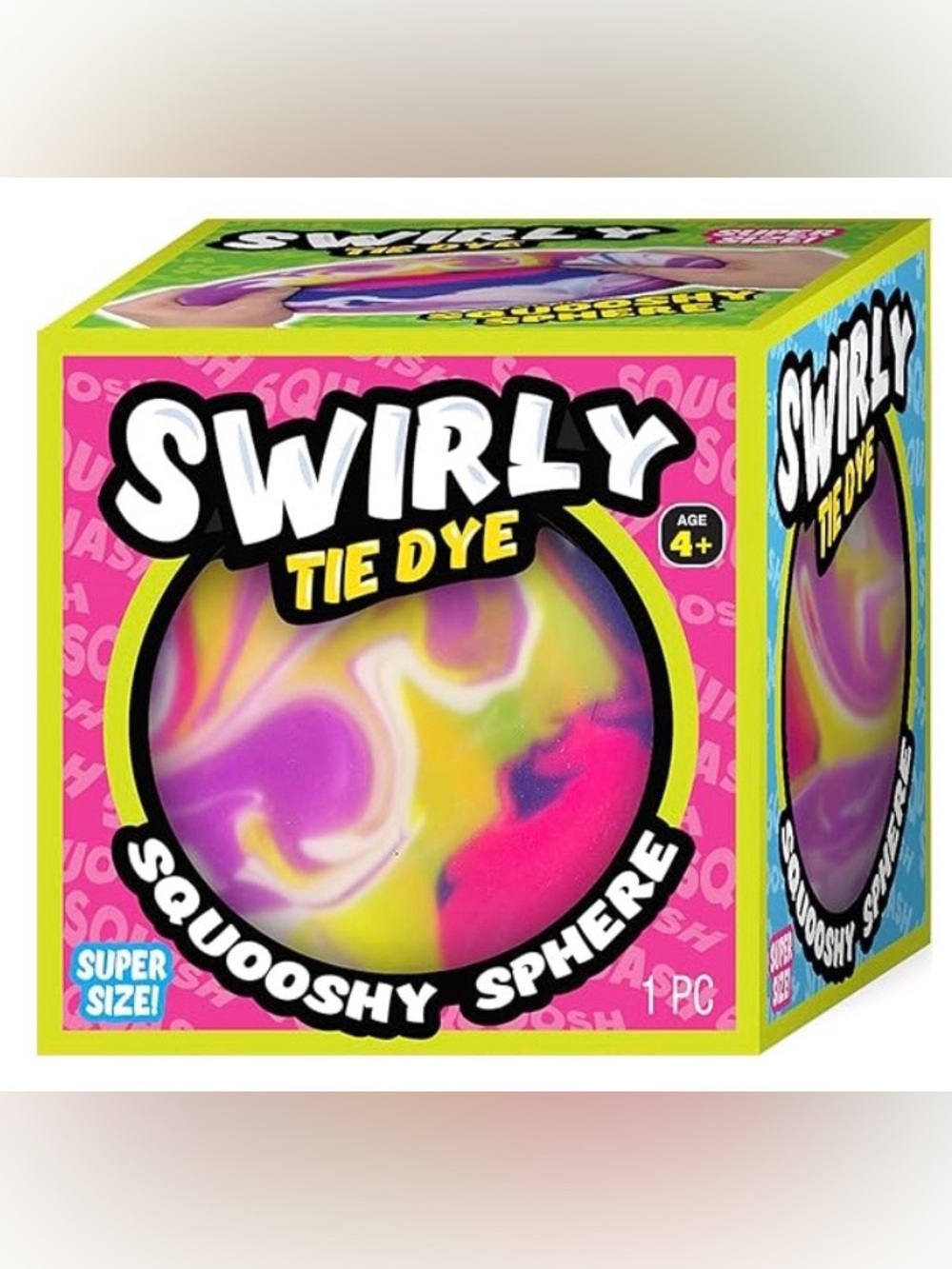 Tie Dye Squooshy Sphere - Colorful Tie-Dye Stress Ball